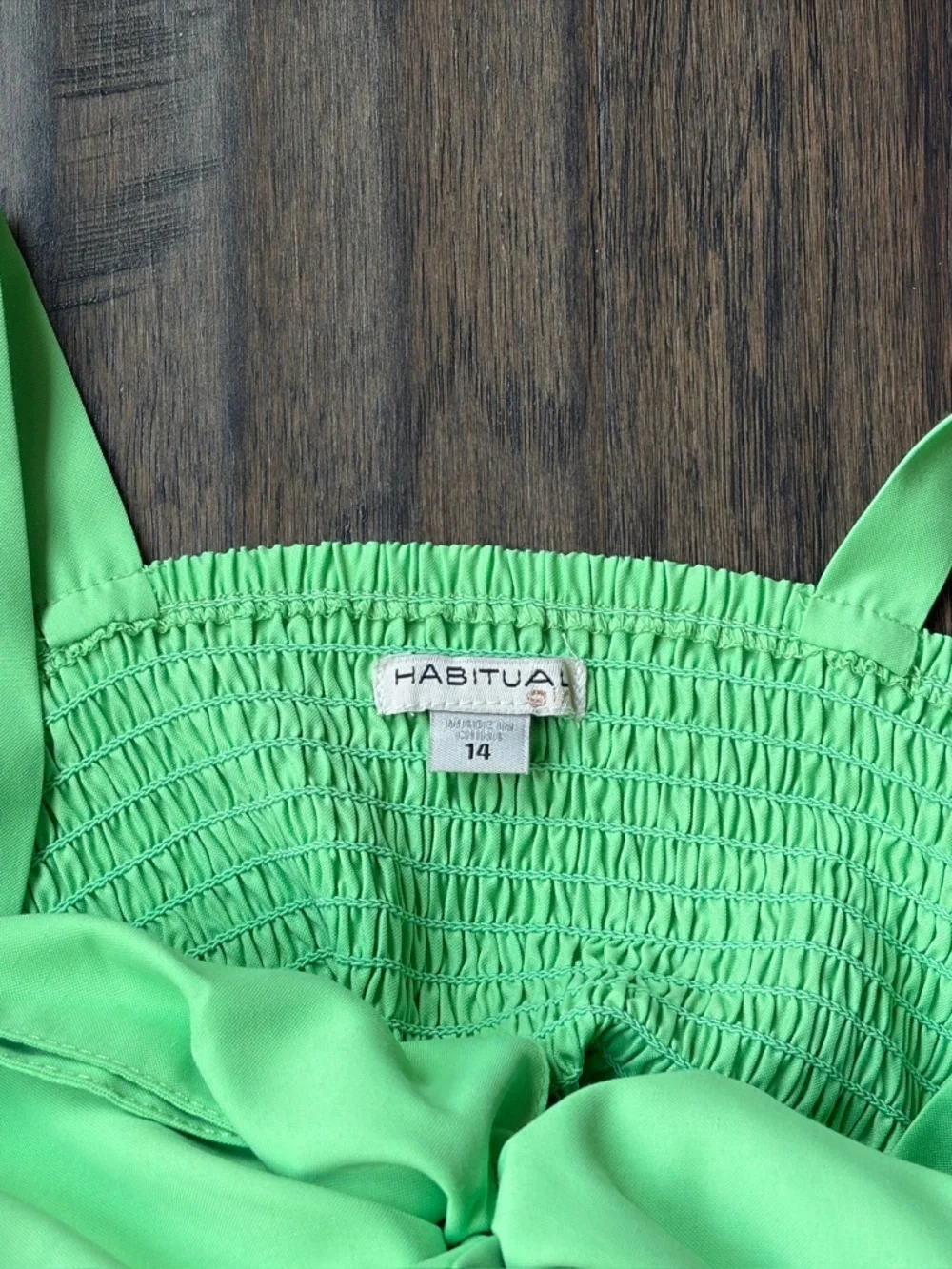 Habitua Girls Summer Dress | Green | Girls Size 14